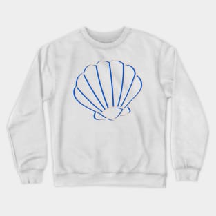 Blue and tan clam shell outline Crewneck Sweatshirt